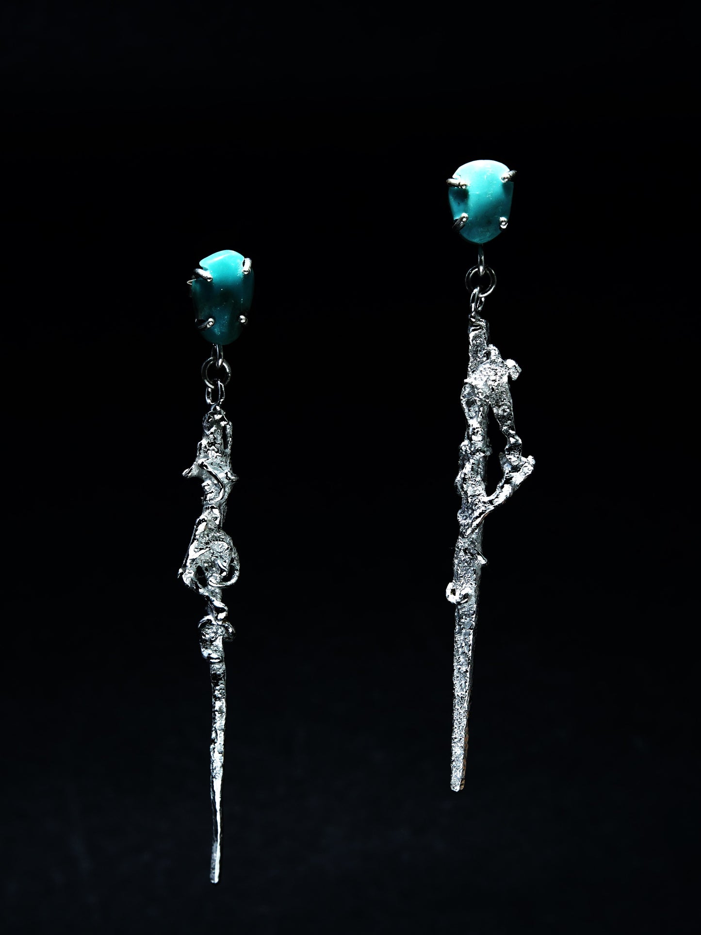 Pendientes Orgánica Turquesa